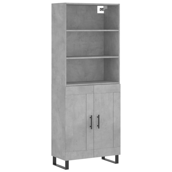 Buffet bahut commode armoire meuble de rangement organisateur cuisine salle de séjour salon haut 69,5 x 34 x 180 cm bois d'in