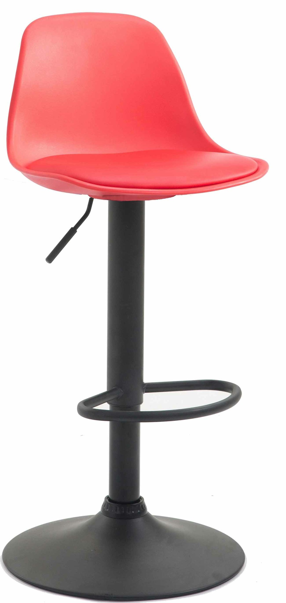 Tabouret de bar kiel simili cuir noir