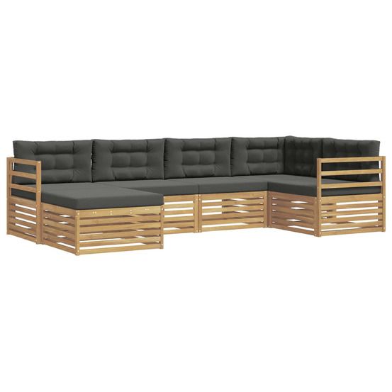 Ensemble de canapés d'extérieur 6 pc blanc et anthracite