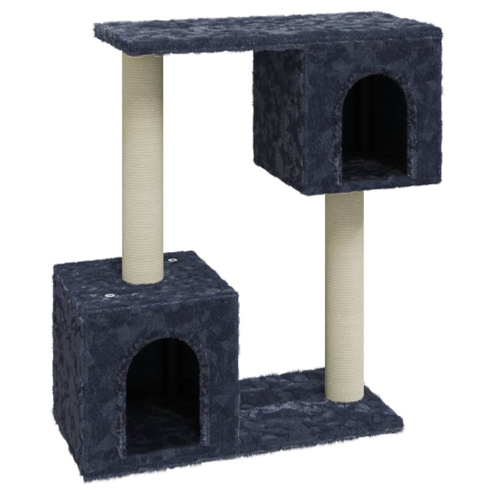 Arbre à chat meuble tour grimper jouet grattage grattoir escalade plateforme avec griffoirs en sisal foncé 60 cm gris 02_0022