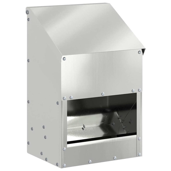 Mangeoire pour poules argent 21 x 16 x 33 cm acier galvanisé