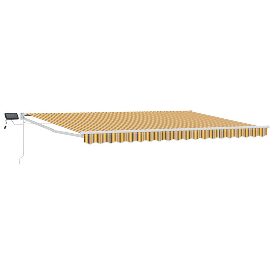 Store rétractable manuel avec leds jaune, gris et blanc 5 x 3 m