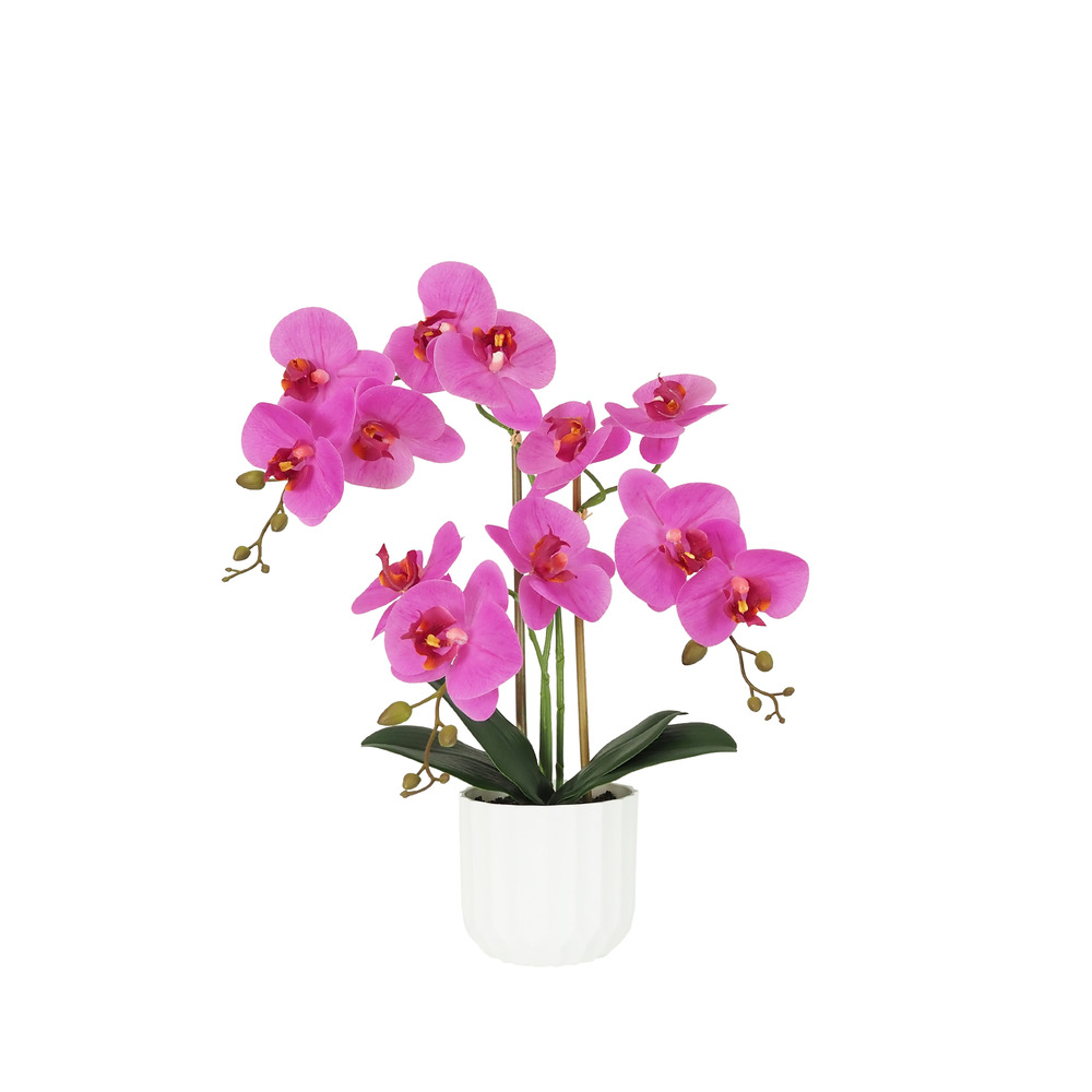 Orchidée artificielle fuchsia 50cm