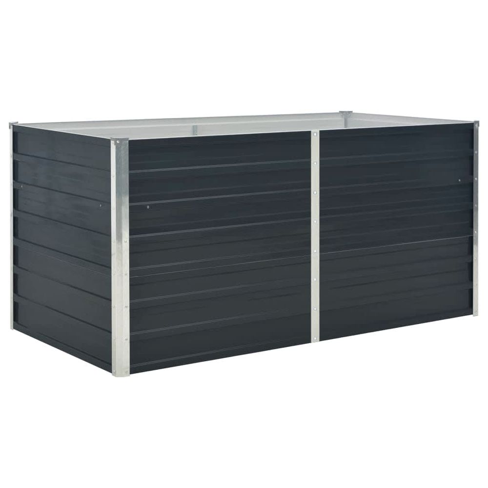 Jardinière surélevée anthracite 160x80x77 cm acier galvanisé