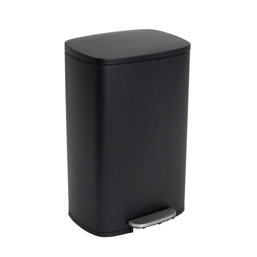 Poubelle à pédale inox admiral noir 50l
