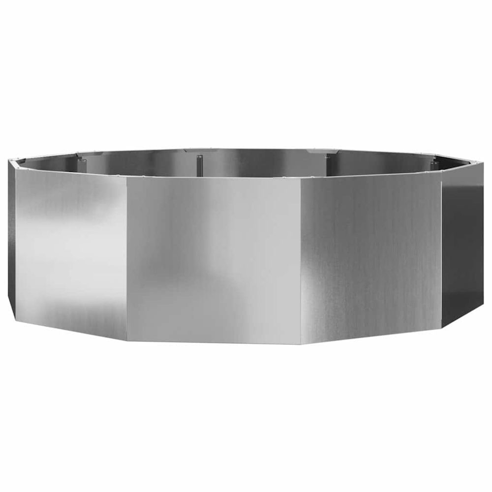 Jardinière d'extérieur argent 120 x 120 x 35 cm acier galvanisé