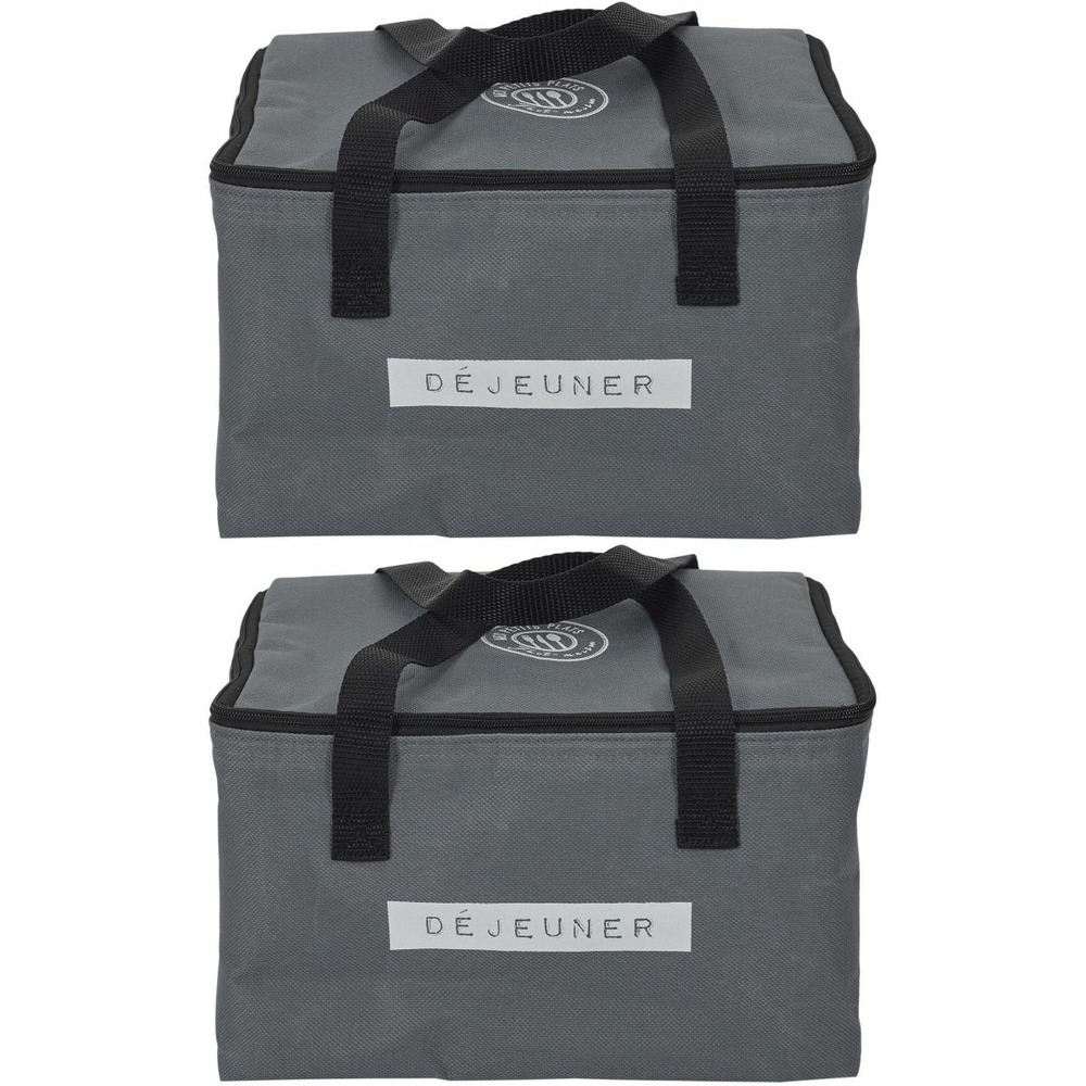 Lunch bag fraicheur 2.6 litres (lot de 2) gris