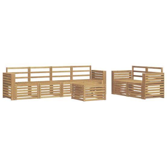 Ensemble de canapés d'extérieur 7 pc blanc bois d'acacia massif