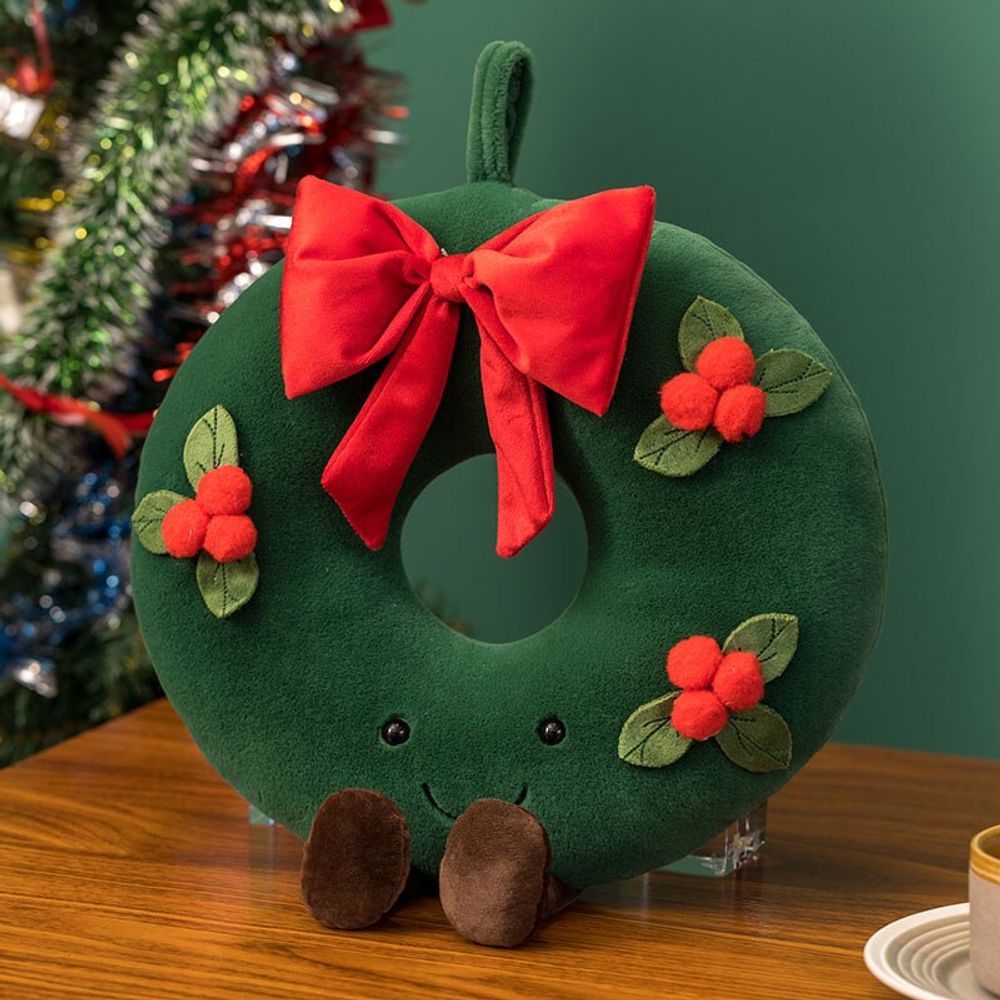 Peluche de noël - couronne de noël