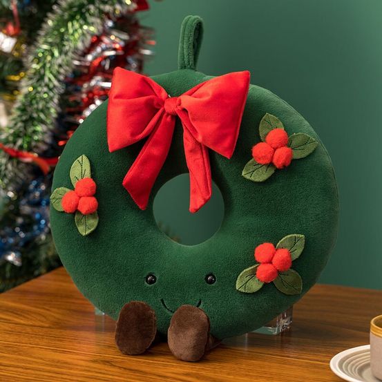 Peluche de noël - couronne de noël
