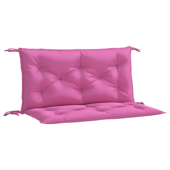 Coussins de banc de jardin lot de 2 rose 100x50x7 cm tissu