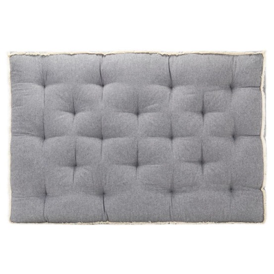 Coussin de canapé palette anthracite 120x80x10 cm