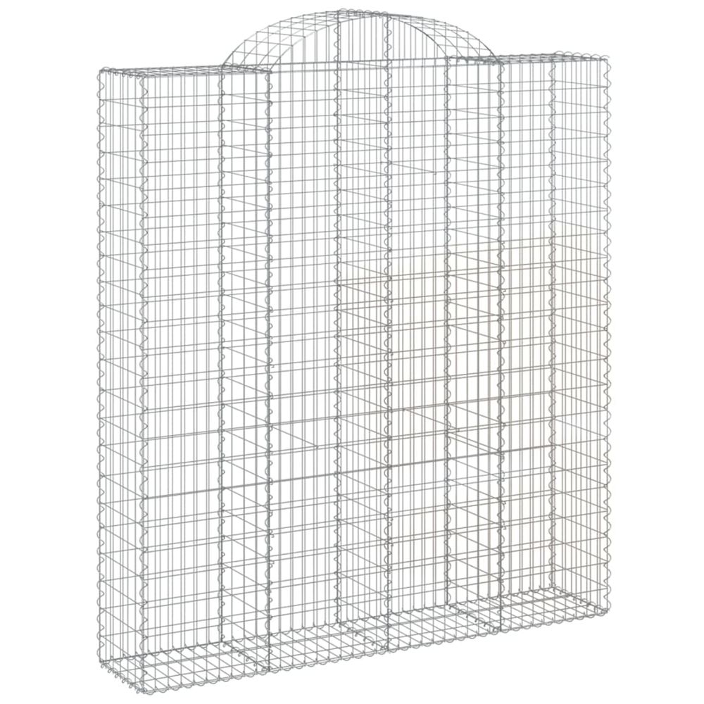 Panier de gabions arqué 200x50x220/240 cm fer galvanisé