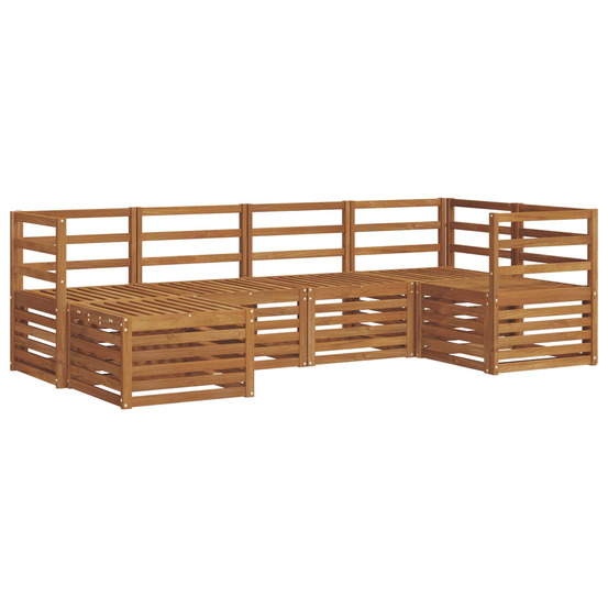 Ensembles de canapés 6 pcs naturel bois d'acacia massif