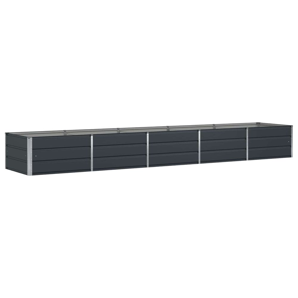 Jardinière anthracite 400 x 80 x 45 cm acier