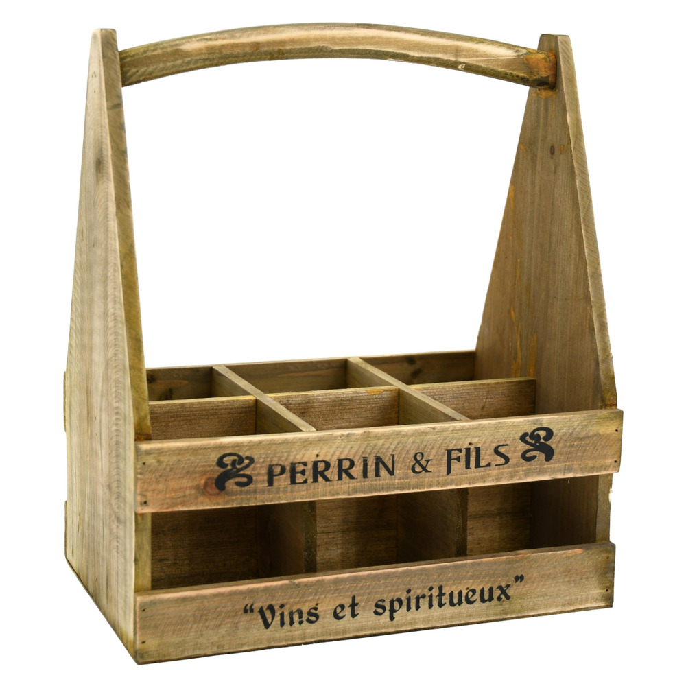 Porte-bouteilles en bois vieilli perrin &amp, fils