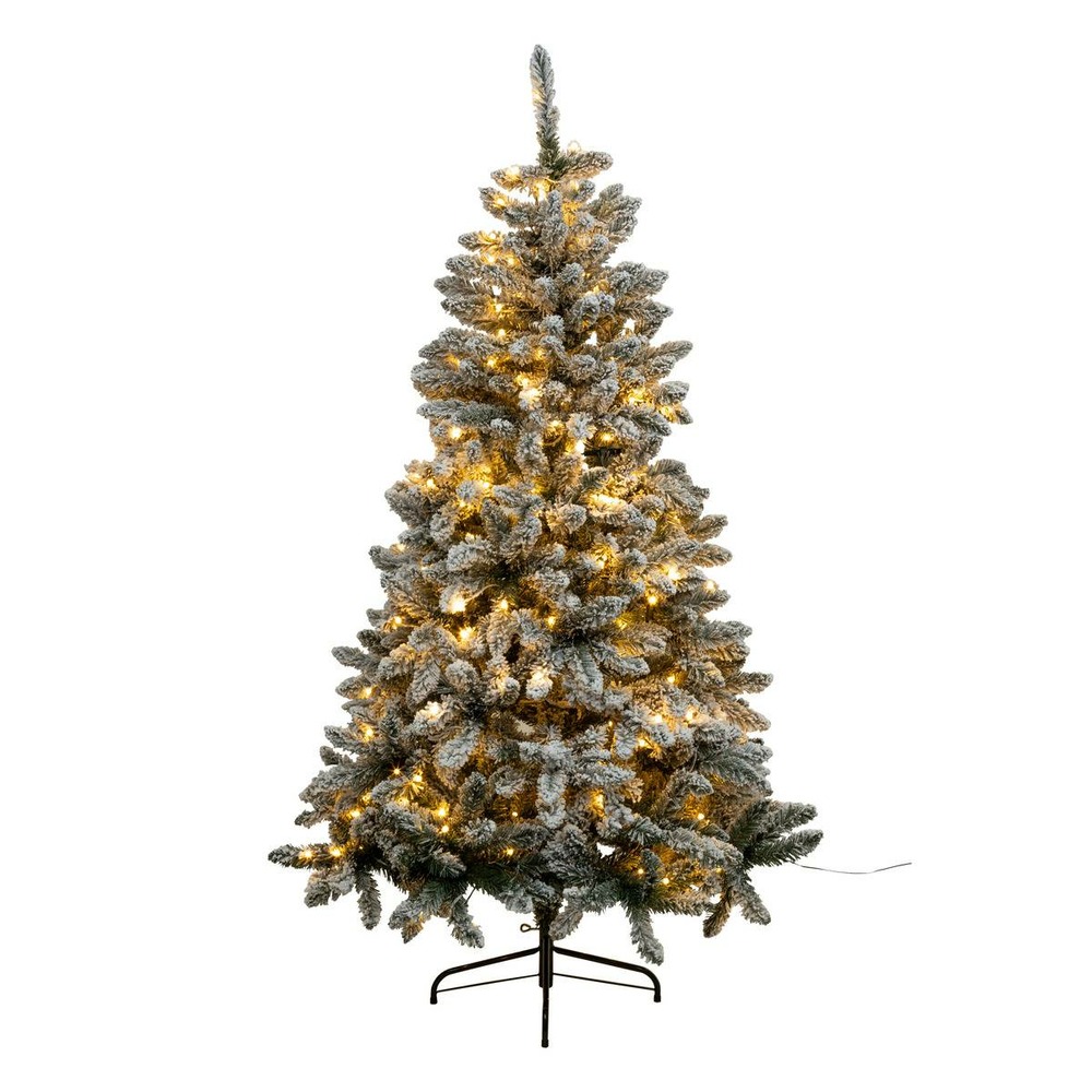 Sapin artificiel lumineux floqué snow lord h.180cm