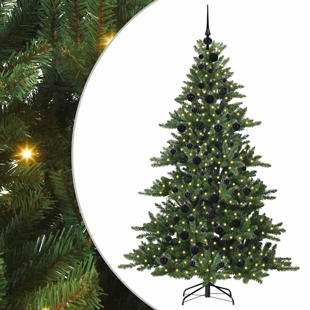 Sapin de noël artificiel à branches articulées vert 180 cm pvc