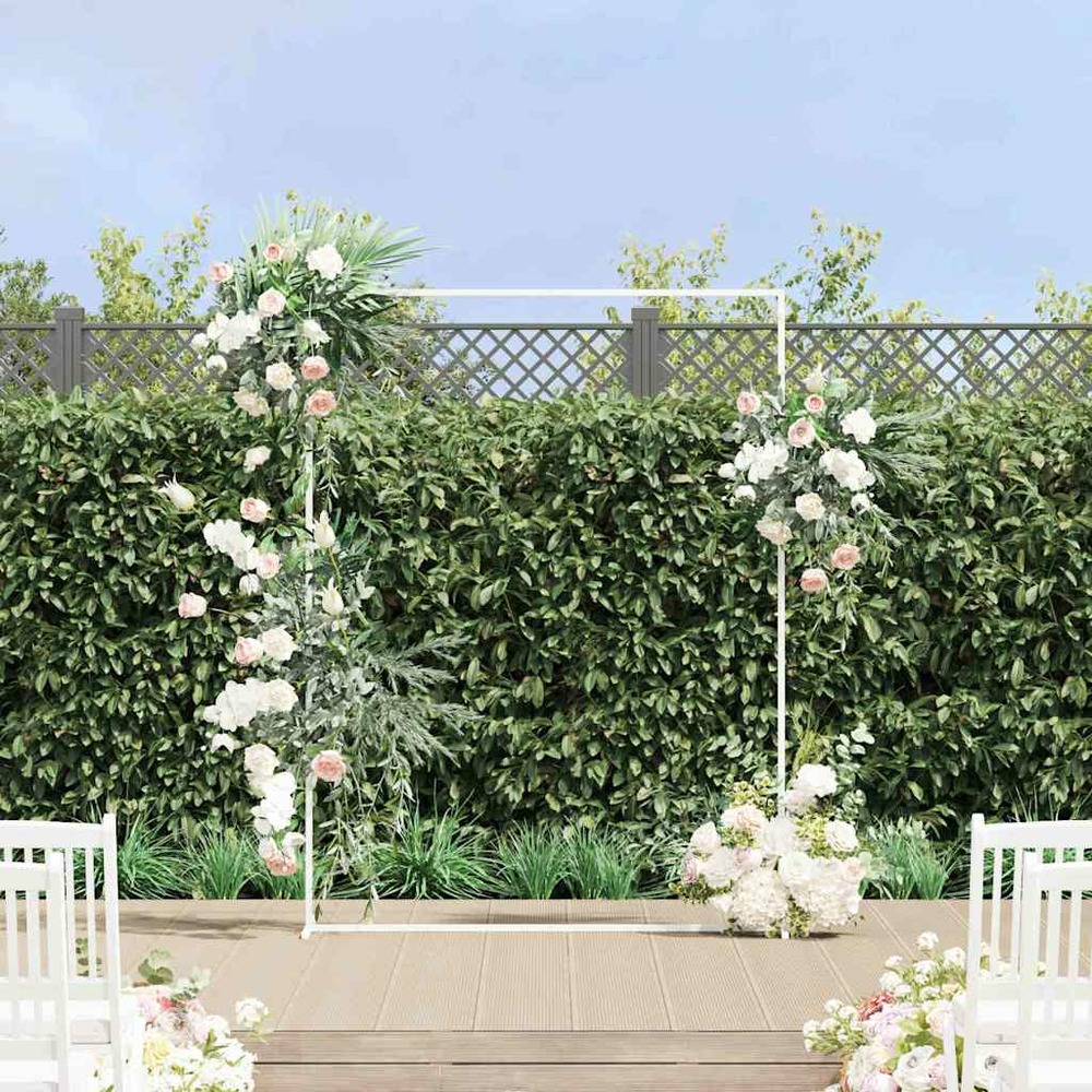Arche de mariage blanc 150 x 49,5 x 200 cm acier