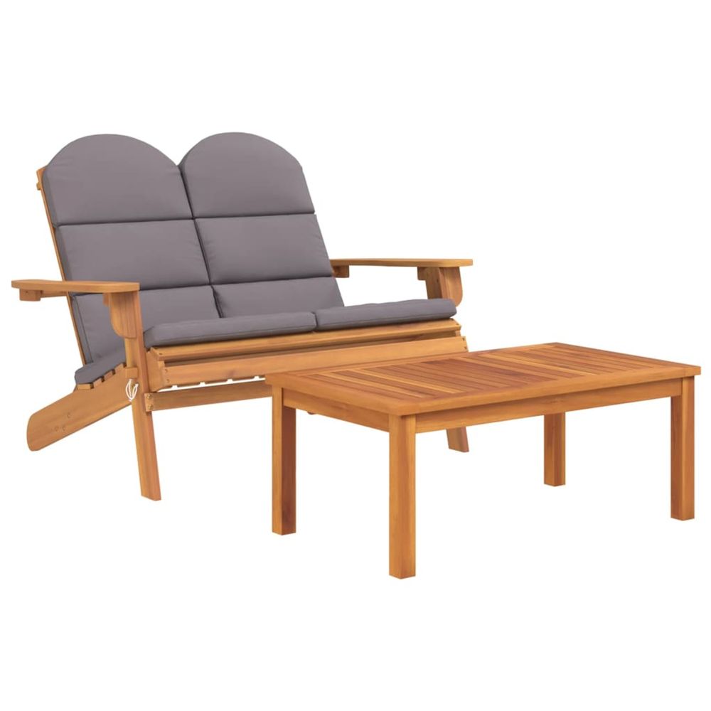 Ensemble de salon de jardin adirondack 2 pcs bois acacia solide