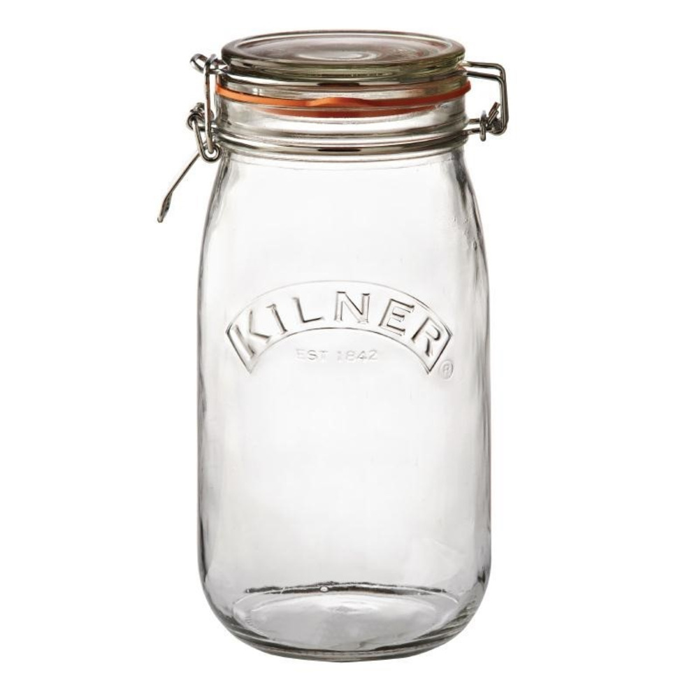 Bocal en verre pour conserves avec clip - 1.5l - kilner