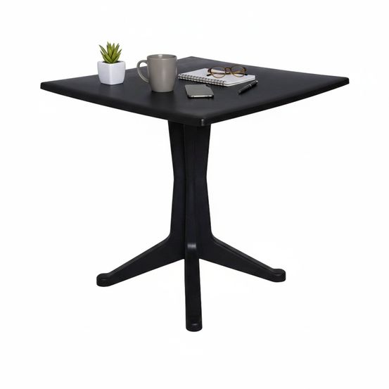 Table d'extérieur agostini, 4 places 70x70x72h cm noir anthracite