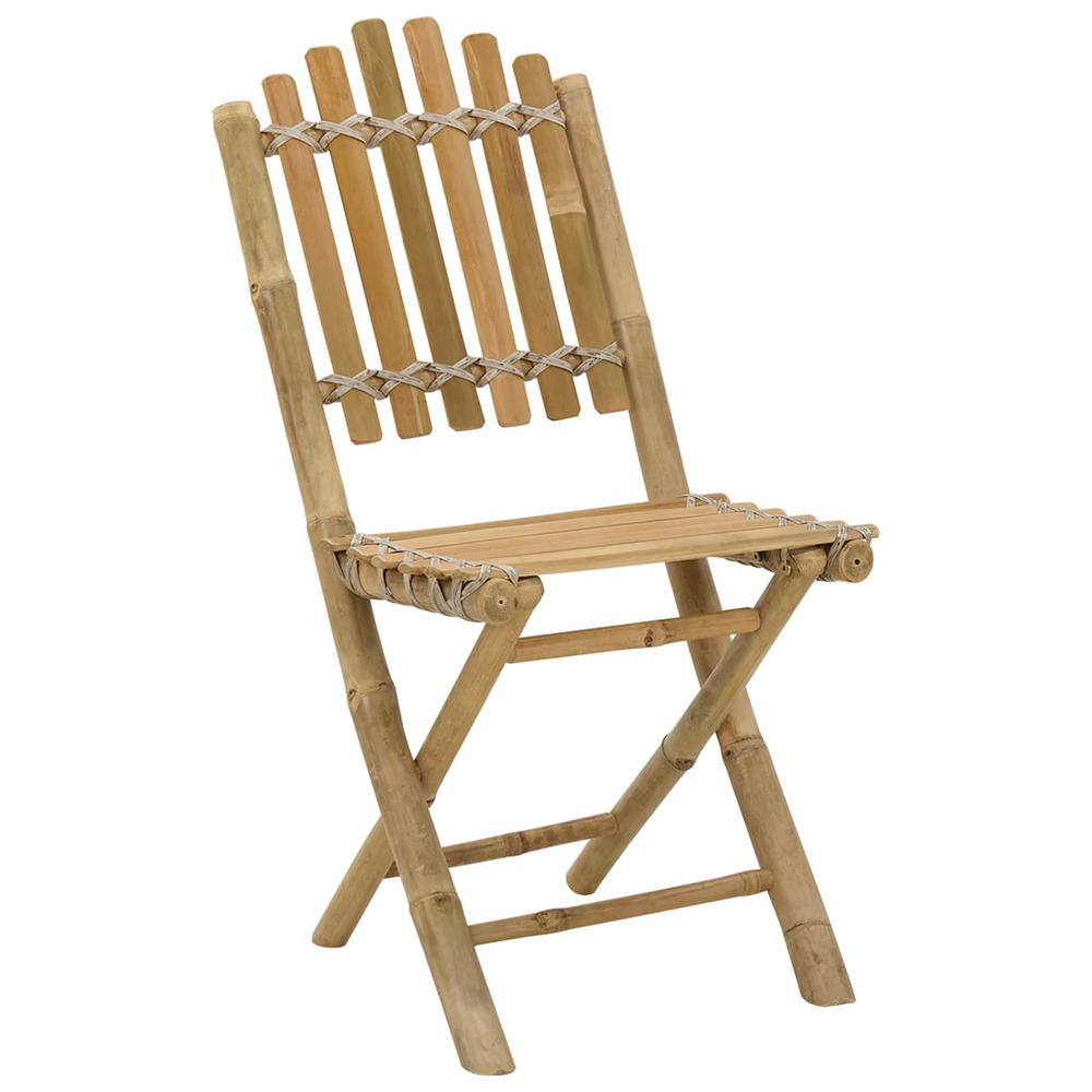 Chaise de jardin 4 pcs naturel bambou