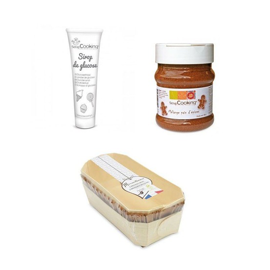 Coffret pain d'épices 2 moules bois 24 cm