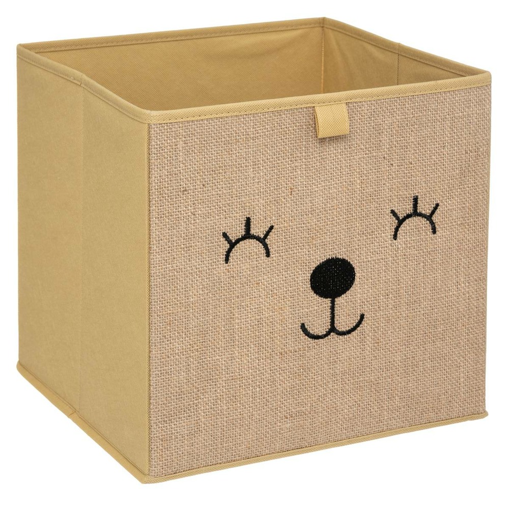 Bac de rangement enfant - motif animal - jute
