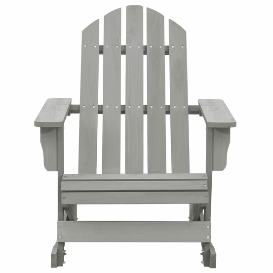 Chaise à bascule de jardin bois gris