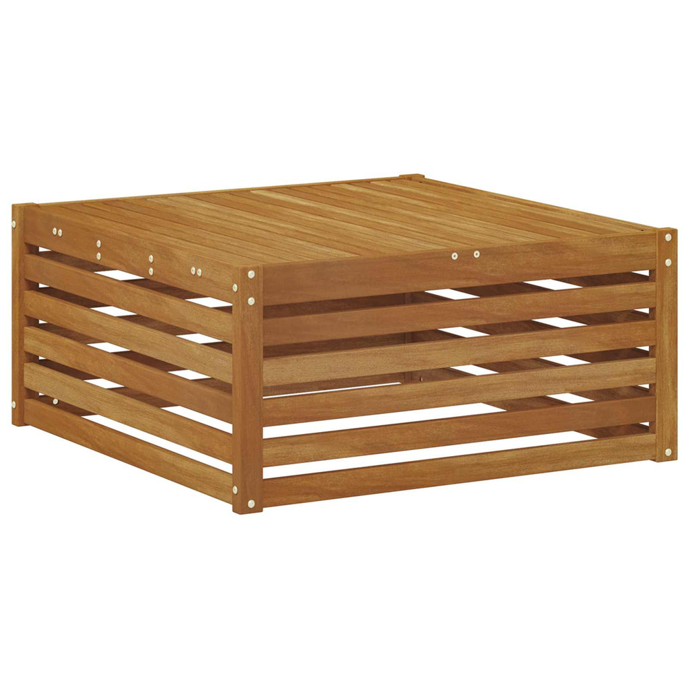 Table de jardin bois d'acacia massif naturel 79 x 79 x 37 cm