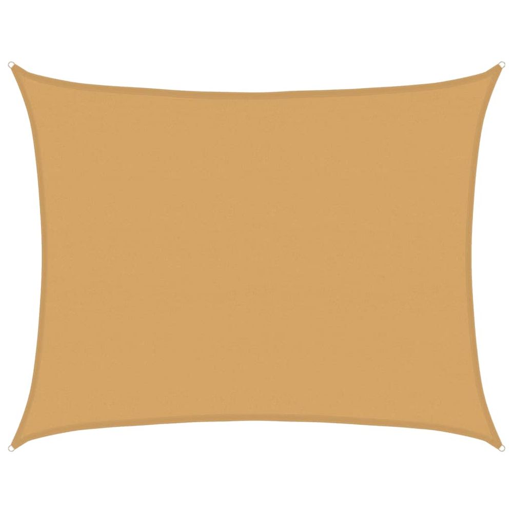 Voile d'ombrage 160 g/m² rectangulaire sable 6x7 m pehd