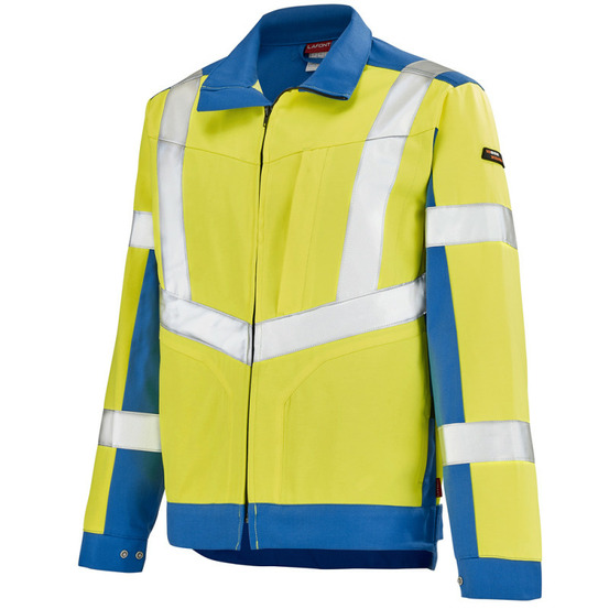 Blouson de travail haute visibilité mixte lutea work vision 2 jaune fluo bleu azur t4 lafon la 3hvncp 592 4