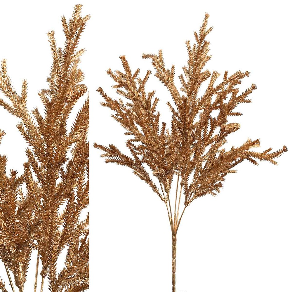 Ptmd plante artificielle twig - 30x18x38 cm - plastique - l'or