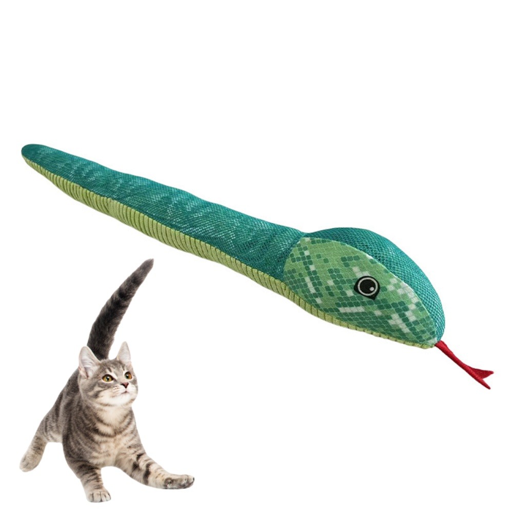Dtopbuyage jouet couineur pour chat en forme de serpent