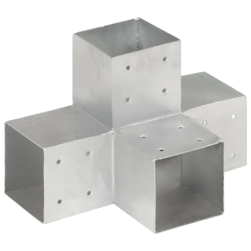 Connecteur de poteau forme en x métal galvanisé 101x101 mm