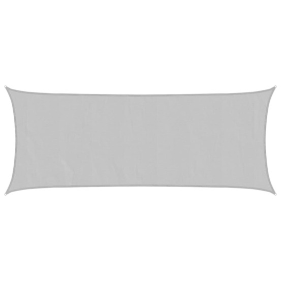 Voile d'ombrage gris clair 4,5x2 m 100% polyester oxford