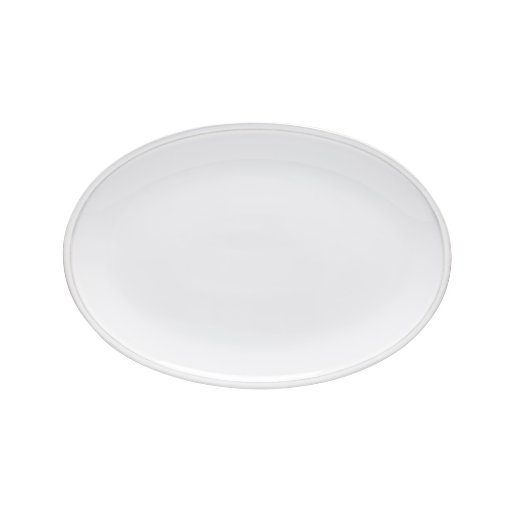 Assiette ovale à steak friso blanc 33,2 x 23 cm - lot de 6 - costa nova