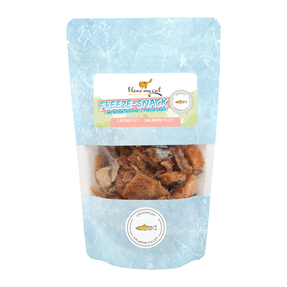 Friandise freeze pour chats - filet de saumon (lyophilisé) - 25 g