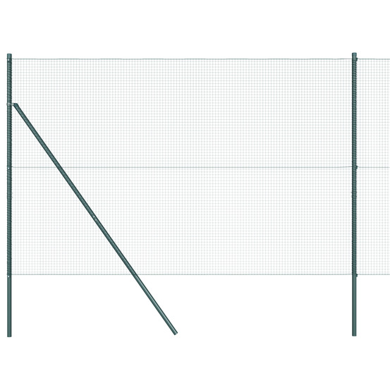 Set de poteaux de clôture ensemble de 2 vert acier recouvert de pvc
