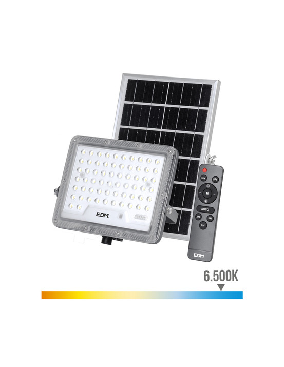 Projecteur solaire fin focus 200w 1 800lm 6 500k edm