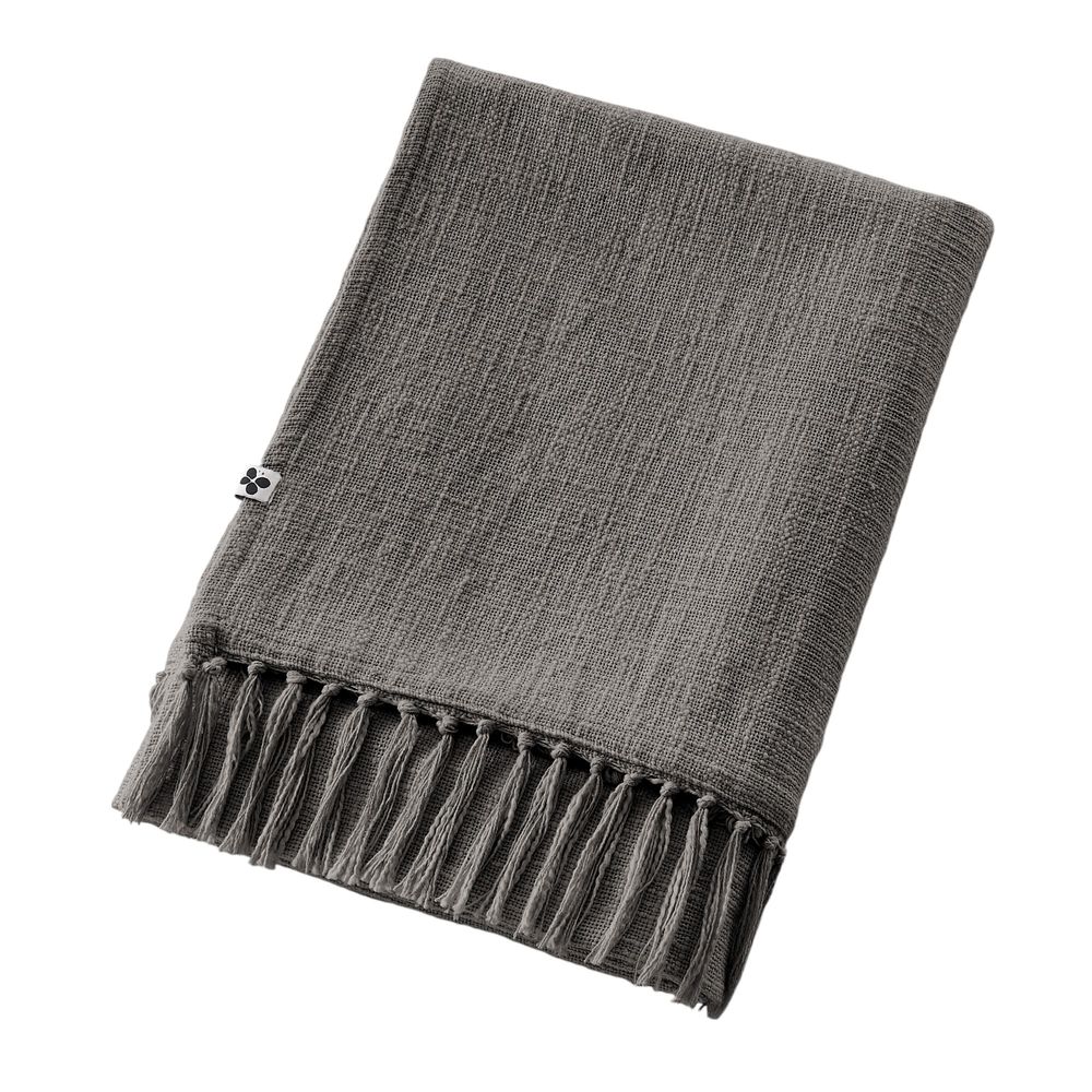 Plaid a franges en coton sixtine
