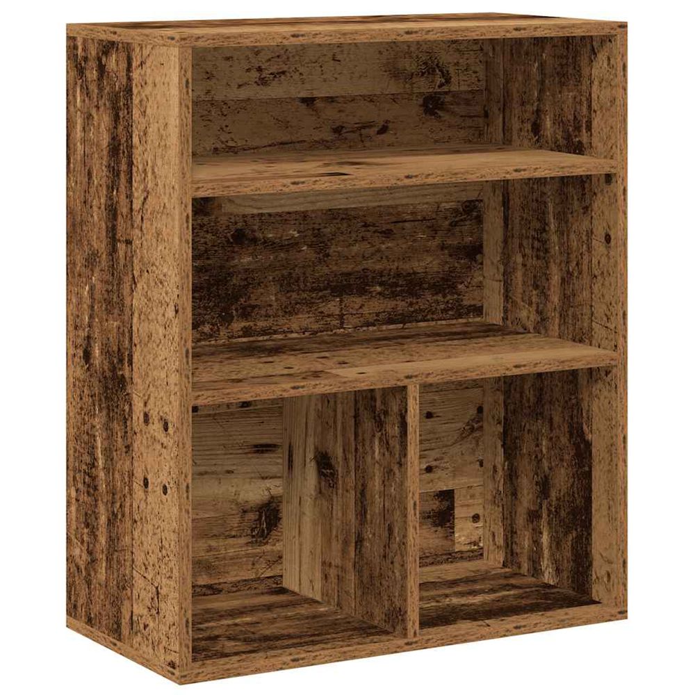 Bibliothèque vieux bois 60x30x71,5 cm bois d'ingénierie
