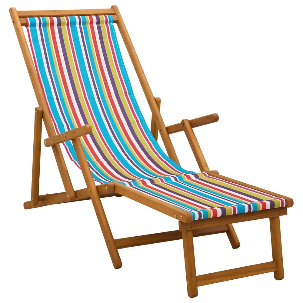 Chaise longue pliante 3 position bois d'eucalyptus massif bain de soleil