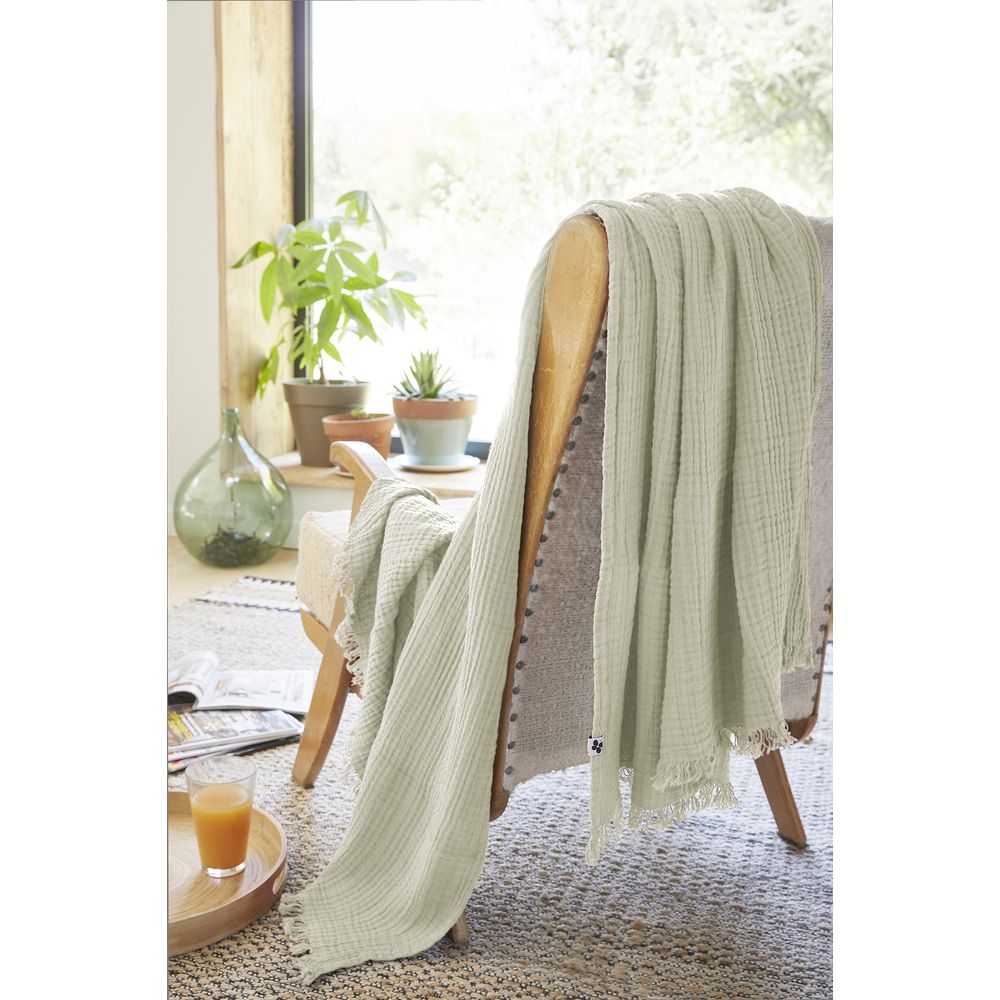 Plaid quadruple gaze de coton gaia