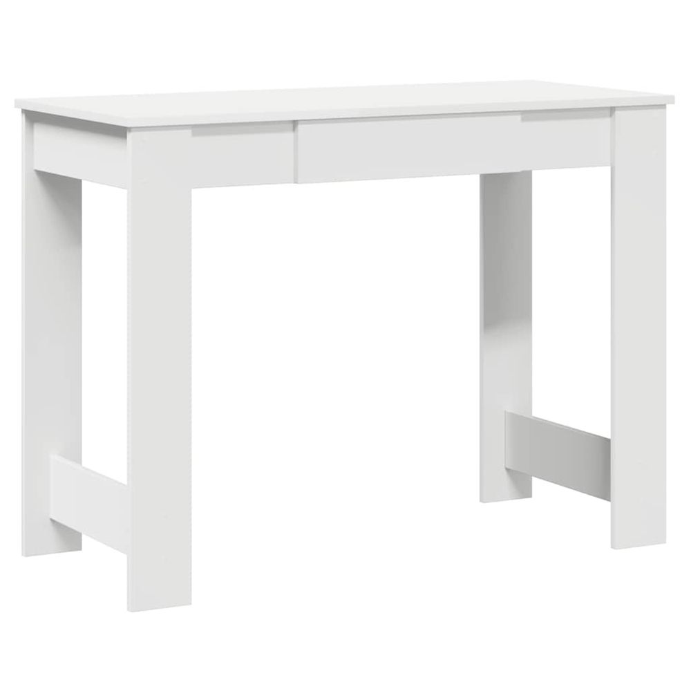 Bureau blanc 100x45x75 cm bois d'ingénierie