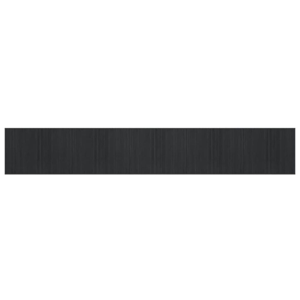 Tapis rectangulaire gris 80x500 cm bambou