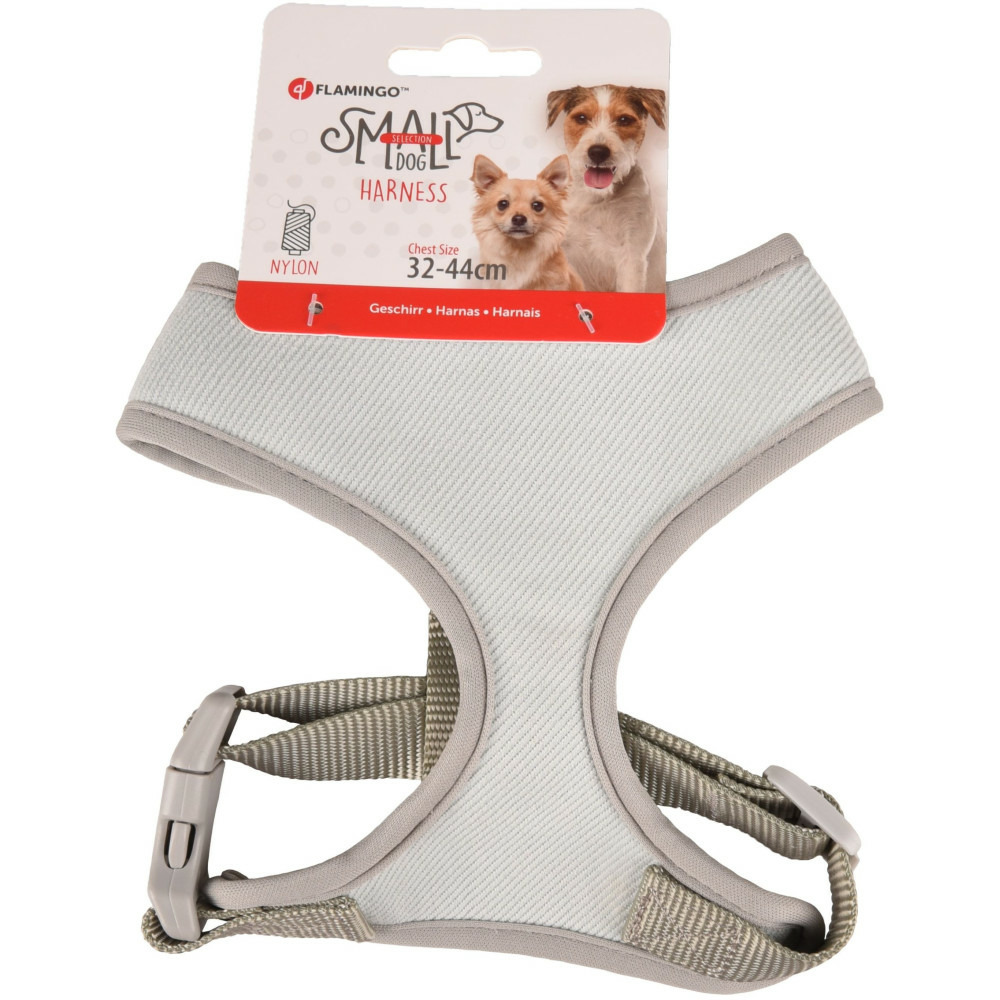 Harnais small dog s cou 24 cm corps réglable de 32 à 44 cm vert pour chien.