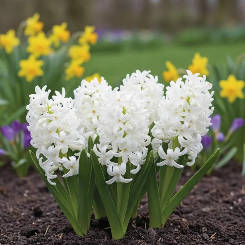 Bulbe de jacinthe white pearl sachet de 5 bulbes