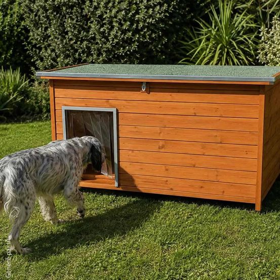 Niche en bois haute isolation taille xl - épicéa 3 couches avec toit étanche